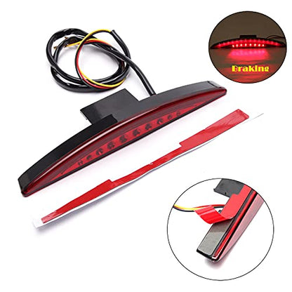 Rich Choices Motorcycle Rear Fender Edge LED Braking License Plate Tail Light Stop Running Light Compatible with Harley Davidson Breakout FXSB 2013-2016 CVO FXSBSE 2013-2014 (Red Lens) - color: Red Lens