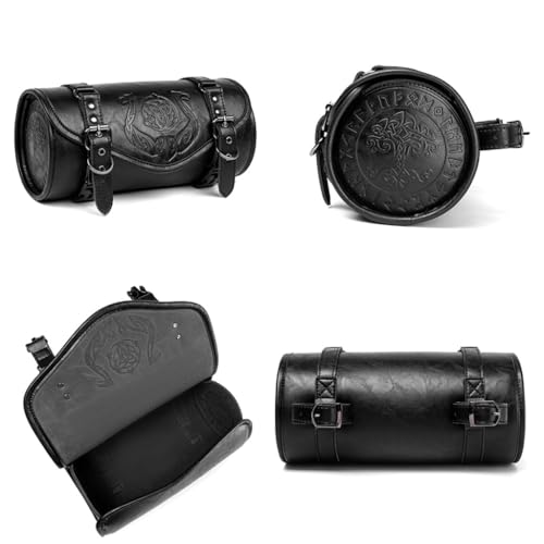 Motorcycle Tool Bag Waterproof PU Universal Saddlebag Front Fork Bag