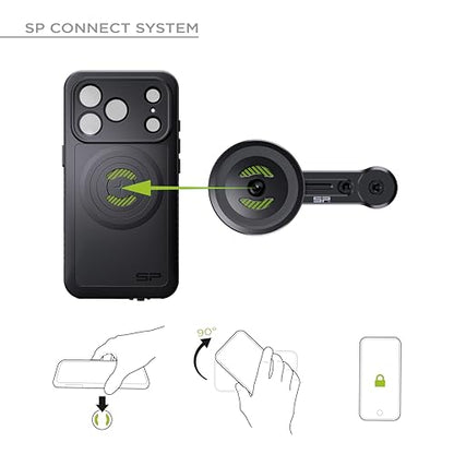 SP CONNECT Moto Bundle II AVM Xtreme | SPC+ |Compatible with iPhone 17 Pro | Phone Mount for Motorcycle | Motorcycle Phone Holder | Handlebars - style: for iPhone 17 Pro