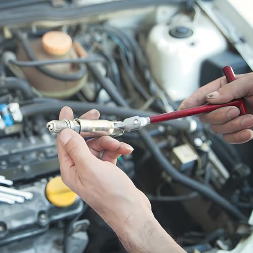 Spark Plug Socket Wrench, T-Handle Remover Installer 5/8 Inch 13/16 Inch, Removable Spark Plug Removal Tool for Cars, Motorcycles, Lawn Mowers