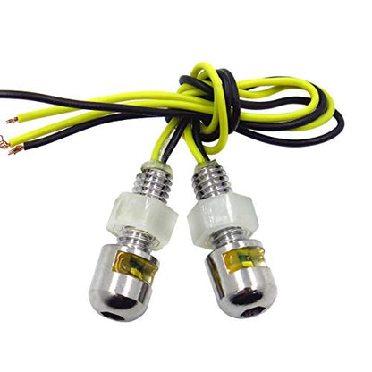 MT250- Chromed Universal LED License Tag Plate Bolt Lights Stainless Steel Compatible with All Motorcycles, Cruisers, Dirt Bikes, Scooters, mopeds, Trucks [P/N: MT250-CD]