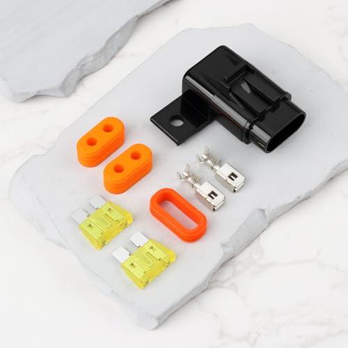 2 Sets 2 Pin 20A Fuse Connection Socket Kit Suitable for Passenger Cars Motorcycles Ships - size: 20A