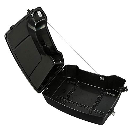 TCMT 10.7" Chopped Trunk Set Fit For Harley Touring 1997-2013 Road King Road Glide Street Glide Electra Glide Pack - color: Chopped Black Lacthes