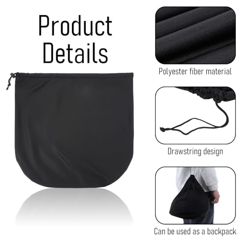 Helmet Protection Storage Bag, Black Large Capacity Light Weight Drawstring Bag Motorcycle Helmet Bags Folding Sport Travel Bags for Sport Riding Travel