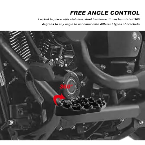 Motorcycle Foot Pegs Softail Rider Driver Footpeg compatible with Harley Davidson FXBB FXLR FXLRS FXLRST FXST FLSB FXBR FXBRS Sportster S RH1250S