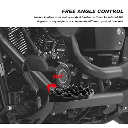 Motorcycle Foot Pegs Softail Rider Driver Footpeg compatible with Harley Davidson FXBB FXLR FXLRS FXLRST FXST FLSB FXBR FXBRS Sportster S RH1250S