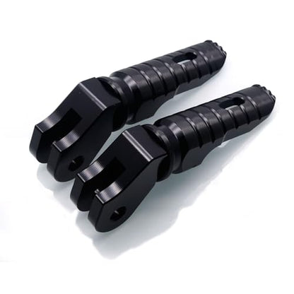 MZS Motorcycle Foot Pegs, 360° Roating Rider Front Footpegs Footrest Rest Pedal Black CNC Compatible with Bonneville T100 2016-2022 / Bonneville T120 2016-2022 - size: Bonneville T100 / Bonneville T120