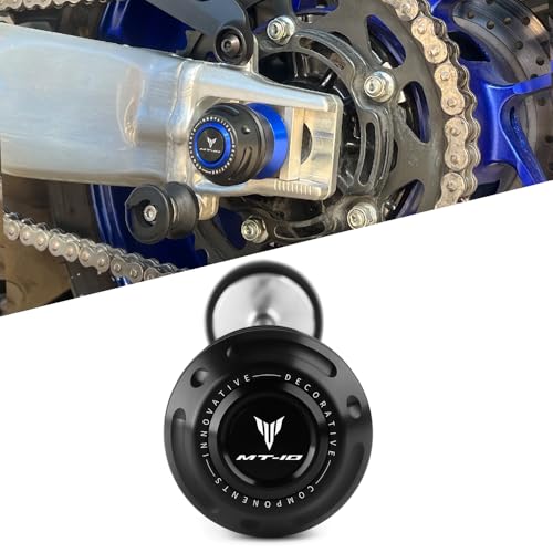 Motorcycle Rear Wheel Axle Fork Slider Crash Protector Compatible With YAMAHA MT10 / SP 2025 2024 2023 2022 2021 2020 2019 2018 | MT-10 MT 10 Accessories (Black) - color: black, size: Rear