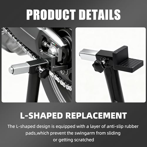 Motorcycle Wheel Lift Stand Attachments,Iron U and L Shape Fork Swingarm Spool Stand Adapter Paddock Stand Frame Accessories