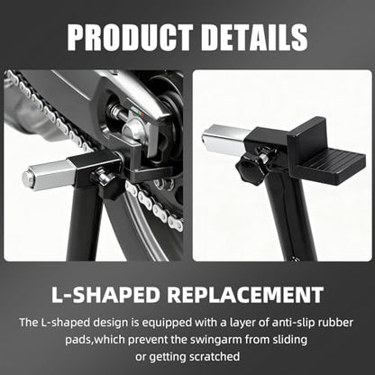 Motorcycle Wheel Lift Stand Attachments,Iron U and L Shape Fork Swingarm Spool Stand Adapter Paddock Stand Frame Accessories