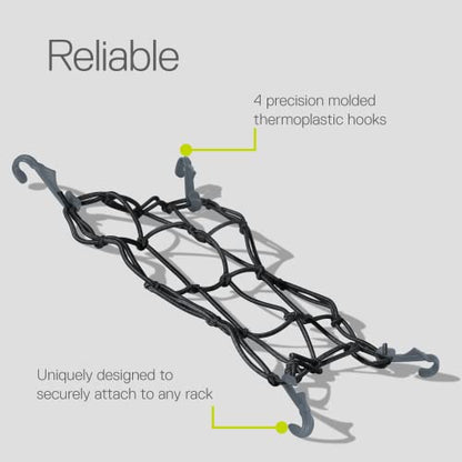 Small Cargo Net by Delta Cycle - Expandable Bungee Net with Hooks Stretches to 22" x 22" - Bike Cargo Net Keeps Your Gear Tightly in Place for Bikes & Kayaks - style: Cargo Net