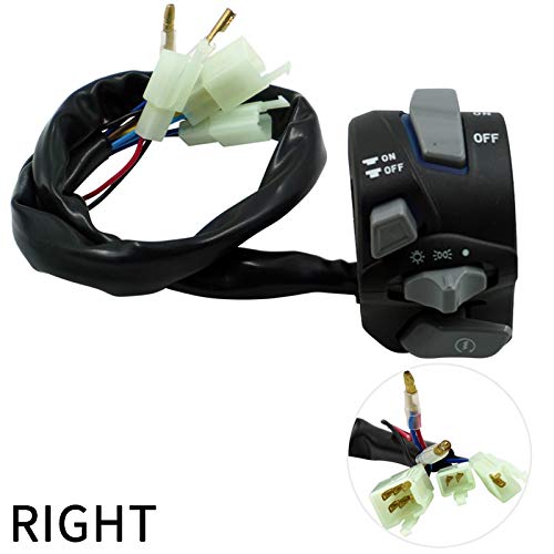 7/8" Motorcycle Switches Blue LED Light Switch for Horn Button Turn Signal Electric Fog Lamp Light Start Handlebar Controller Switches