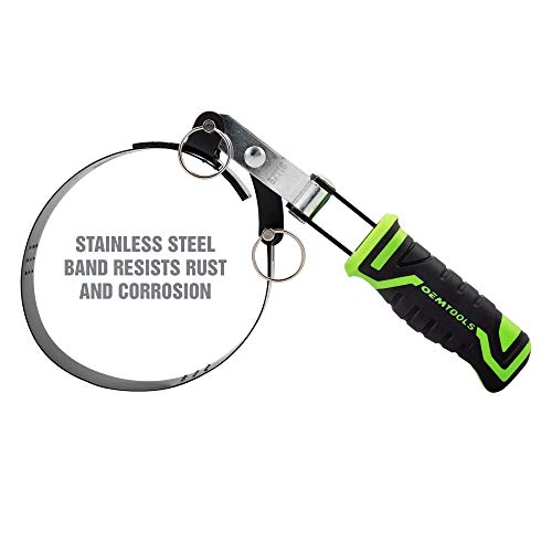 OEMTOOLS 87116 4-in-1 Swivel Oil Filter Wrench, Oil Filter Wrench Set Heavy Duty, Fits Filters Sized 2-3/8" to 4-3/8" in Diameter, Green and Black - size: 2-3/8" - 4-3/8"