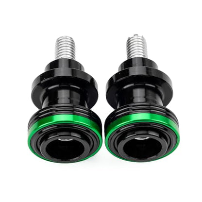 M8 Swingarm Spools Sliders, CNC Billet Aluminum Universal Paddock Rear Stand Screws Bobbins, Fits for CBR600RR CBR1000RR, GSXR600/750/1000, ZX6R ZX10R Z650 Z900, SV650,S1000RR– 2 PCS (Green) - color: Green
