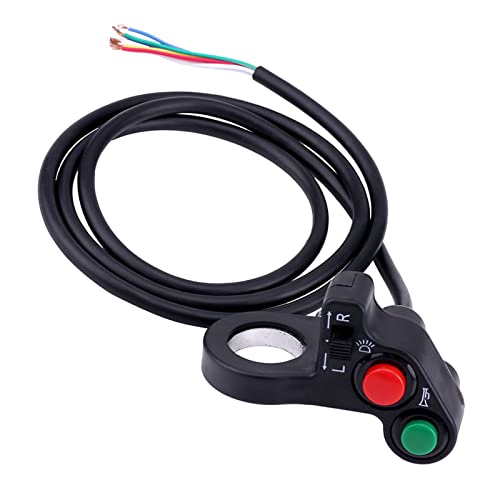 Handlebar Switch, Motorcycle Turn Switch Headlight Turn Light Horn On Off Push Button Motorcycle Handlebar Switch for Motorcycle with 22mm/(7/8inch) Handlebar