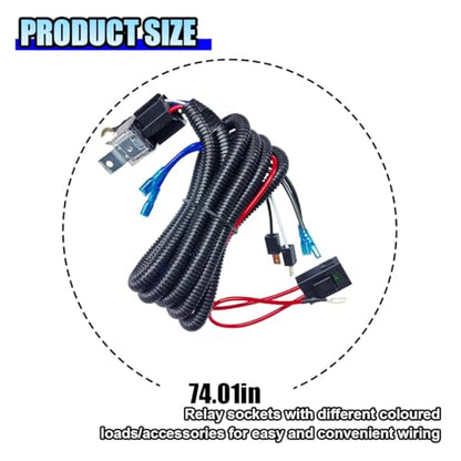 12V 80A Car Double Horn Wiring Harness Relay Kit, 4 Pin SPST Vehicle Grille Mount Blast Tone Horns Wiring Harness Relay for Car Truck Motorcycle (Double Horn) - size: Double Horn