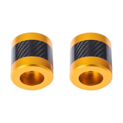 Advanblack Protek Machined CNC Alumium with Carbon Fiber Inlay Crash Bar Slider (Gold CNC w/Carbon Inlay) - color: Gold CNC w/ Carbon Inlay