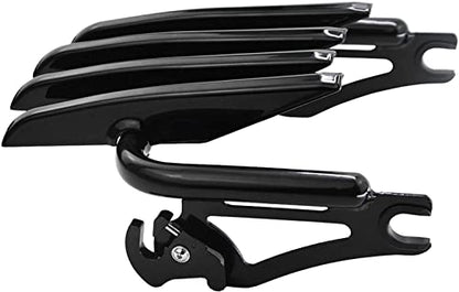 Black Detachable Sissy Bar Upright Passenger Backrest Pad & Luggage Rack For Harley Touring Road King Street Glide Road Glide 2009-2025 - color: Black #2