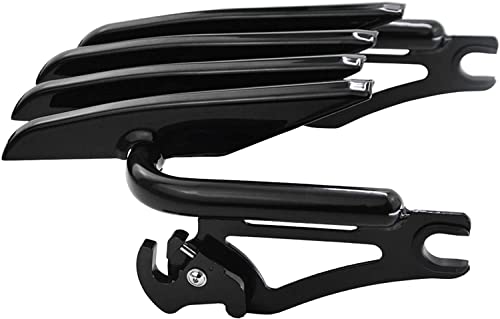 Black Detachable Sissy Bar Upright Passenger Backrest Pad & Luggage Rack For Harley Touring Road King Street Glide Road Glide 2009-2025 - color: Black #2