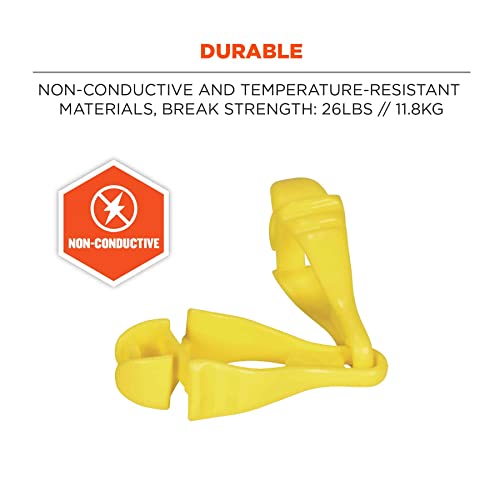 Ergodyne Squids 3400 Glove Clip Holder with Dual Clips, Lime, 1 Count (Pack of 1) - color: Lime, size: 1 Count (Pack of 1)