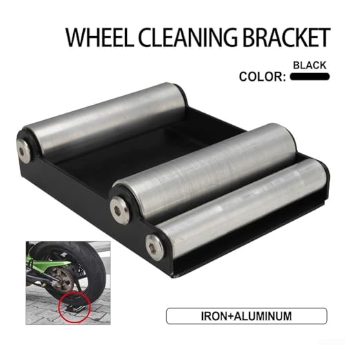 Professional Grade Motorcycle Wheel Cleaning Roller Stand Built to Simplify Your Bike Maintenance Routine (Style A)