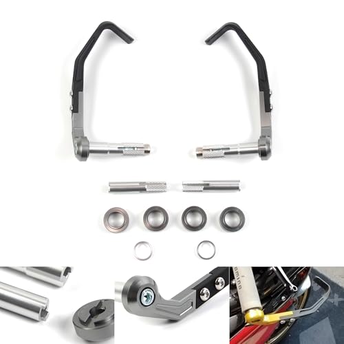 Arashi 7/8" 22mm Universal Motorcycle Handlebar Brake Clutch Lever Protector Hand Guards Handguards for CBR600RR CBR1000RR S1000RR YZF R1 R3 R6 R7 MT09 Ninja 250R 300 400 GSXR 1000 600 750 1300 Gray
