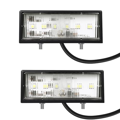 2Pcs LED License Plate Lights, 10V/30V Submersible 6 SMD Car Rear License Plate Lamps for Car, Trailer, Lorry, Caravan, Boat, Vehicle or Truck DOT SAE Compliant, ABS Housing - color: YN-706