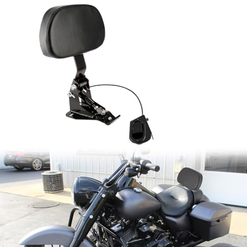 INNOGLOW Motorcycle Backrest - Detachable Driver Rider Backrest with Adjustable Black Mount Kit for Harley Touring Electra Glide Road Glide Road King Street Glide CVO 2009-2020 - color: Style-3/Black Arm