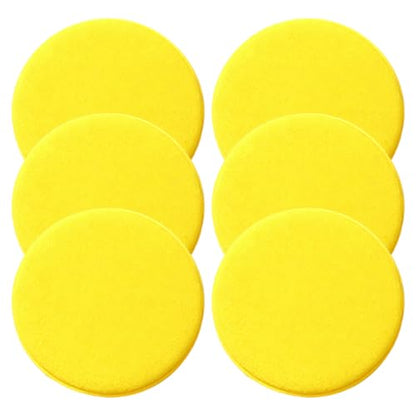 Craedli Car Wax Applicator Pads, 4 Inch Round Soft Fine Polishing Foam Pads, Car Sponge Buffing Pad Auto Cleaning & Detailing Tool for Applying Dressings, Polishes, Waxes (6PCS) - size: 6PCS