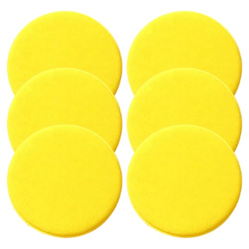 Craedli Car Wax Applicator Pads, 4 Inch Round Soft Fine Polishing Foam Pads, Car Sponge Buffing Pad Auto Cleaning & Detailing Tool for Applying Dressings, Polishes, Waxes (6PCS) - size: 6PCS