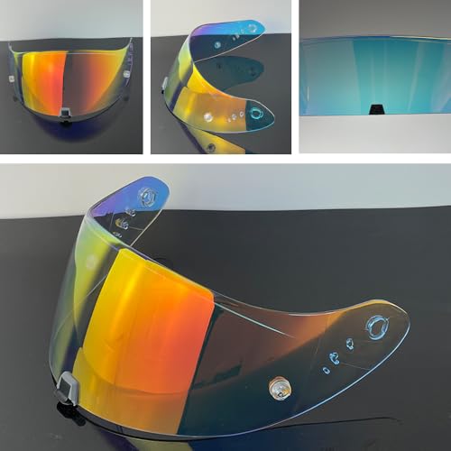 R1 Air Helmet Visor Replacement,Tinted Motorcycle Helmet Face shield Windshield lens for R1,R1 Air,R1 EVO,T520,ST1400,391 (Revo Clear Red) - color: Revo Clear Red