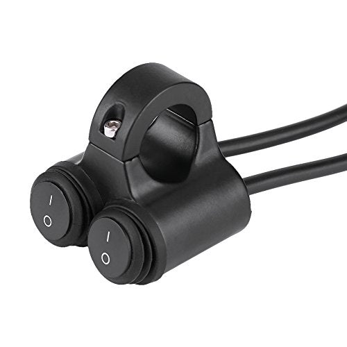 Universal 22mm Motorcycle Handlebar Switch,Handlebar Brake Fog Lights Horn Dual Control Button Switch (B) - color: B