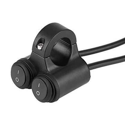 Universal 22mm Motorcycle Handlebar Switch,Handlebar Brake Fog Lights Horn Dual Control Button Switch (B) - color: B
