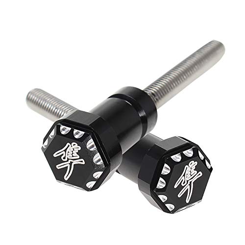 Front Seat Thumb Screws Bolts, Mount Screw Cap Compatible with Suzuki GSX1300R Hayabusa 1999-2007 (2 PCS,Black) - color: black, size: 1999-2007