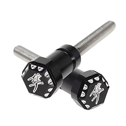 Front Seat Thumb Screws Bolts, Mount Screw Cap Compatible with Suzuki GSX1300R Hayabusa 1999-2007 (2 PCS,Black) - color: black, size: 1999-2007