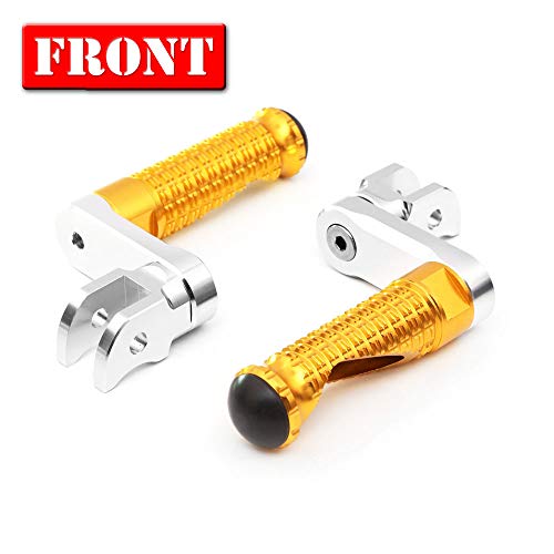 MC MOTOPARTS MPRO Gold 40mm Riser CNC Front Foot Pegs Compatible with YZF R1 00-21 YZF R6 03-19 YZF R1M 15-21 R1S - color: Gold, size: 40mm Extension
