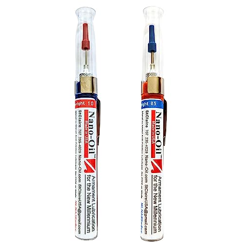 Nano-Oil Duo: 10+85 Weight Original & Heavy Grade Kit-by St. Claire-NanoLube Anti Friction Concentrate -Nano Oil for Knives, Gun Lube, Knife Pivot Lube, Gun Oil -NLNA10 & 85W8cc - style: Nano Duo 10w+85w