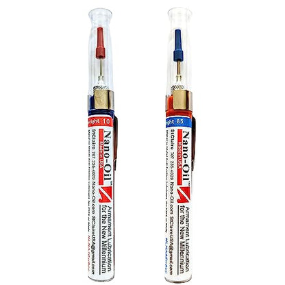 Nano-Oil Duo: 10+85 Weight Original & Heavy Grade Kit-by St. Claire-NanoLube Anti Friction Concentrate -Nano Oil for Knives, Gun Lube, Knife Pivot Lube, Gun Oil -NLNA10 & 85W8cc - style: Nano Duo 10w+85w