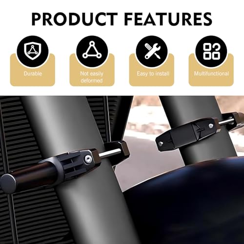 2 PCS Motorcycle Spotlight Mount Brackets, Alloy Front Fork Lamp Bracket for 1" - 2.54" Tube, Shock-Absorption Fog Turn Signal Mounts, Universal for Off-Road ATV UTV Roll Bar