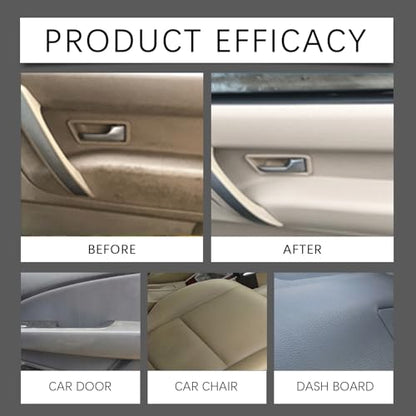 Car Interior Cleaning Sponge for Leather: 6PCS Microfiber Detailing Sponges - for Car Seats, Leather, Auto Interior Cleaning Kit for Tesla and All Vehicles
