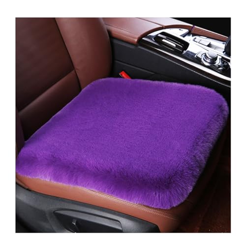 Ohleats Sheepskin Car Seat Cushion, Comfortable Soft Fur Wool Auto Front Seat Cover, Vehicle Seat Protector Pad for Warm Winter Office Chair, Universal Decor Car Accessories (Purple) - color: Purple