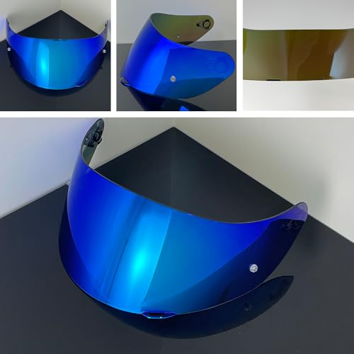 902 Helmet Visor Replacement,Motorcycle Helmet Face Shield for ILM 902,902L,902BT (Revo Deep Blue-Day Use Only) - color: Revo Deep Blue-day Use Only