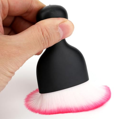 Car Detailing Brush, Soft Bristle Cleaning Brush, Scratch-Free Auto Duster Tool for Dashboard, Air Vents, Leather & Interior Cleaning (Black&Rose) - color: Black&Rose
