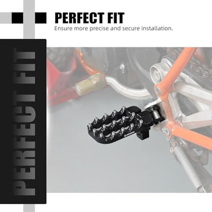NICECNC Black Adjustable Larger Footpegs 20mm Lower Footrest Compatible with 790 890 Adventure/R 2019-2024, 690 Enduro R SMCR 2008-2024, Compatible with Husqvarna 701 Enduro/Supermoto 2016-2024