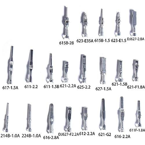 Connector Pins Crimped Terminal Automotive Car kit Electrical 1/1.5/1.8/2.2/2.8/3.5mm Motorcycle ATV Wire Removal Non-Insulated Plug Male Female Crimp Set