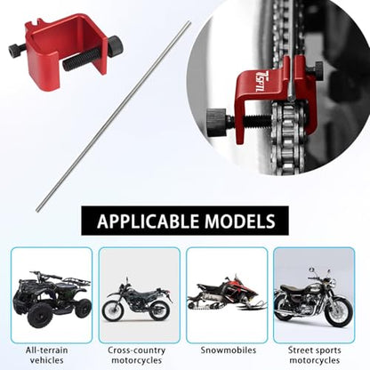 Chain Alignment Tool, Chain Adjustment Tool, Chain Alignment Tool for Motorcycles, Scooters, SUVs, ATVs, Mopeds, Fast and Accurate Chain Alignment Tool for Chain Maintenance and Repair Parts