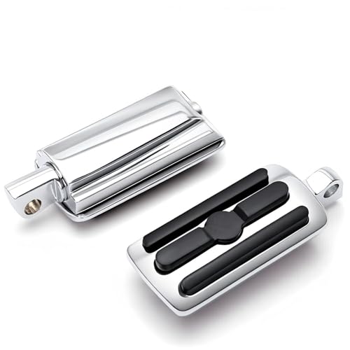 Motorcycle HD Highway Foot Pegs, Footrest, 10mm, Compatible with Harley Touring Electra Street Road Glide - color: Chrome#8