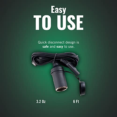 Battery Tender Female Cigarette Lighter Adapter - Connects Battery Tender Charger to Standard 12V Cigarette Lighter Socket - SAE Quick-Connect to 12V Socket Adapter - 081-0069-8