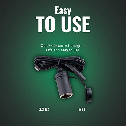 Battery Tender Female Cigarette Lighter Adapter - Connects Battery Tender Charger to Standard 12V Cigarette Lighter Socket - SAE Quick-Connect to 12V Socket Adapter - 081-0069-8