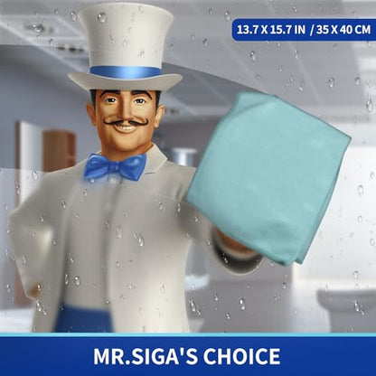 MR.SIGA Ultra Fine Microfiber Cloths for Glass, Pack of 12, 35 x 40cm 13.7" x 15.7" - size: 12 Pack-13.7 X 15.7 inch